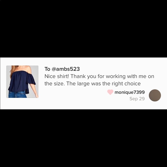 ✨Host Pick✨Off the shoulder NAVY flutter top - Picture 4 of 4